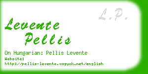 levente pellis business card